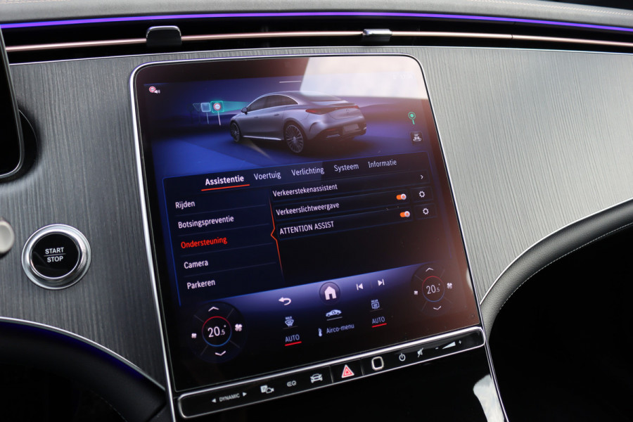 Mercedes-Benz EQE 300 AMG Line 89 kWh | Luchtvering | Distronic+ | Panoramadak | Leder | Burmester | Digital Light | Verwarmd Stuurwiel | Surround Camera | Keyless Go |