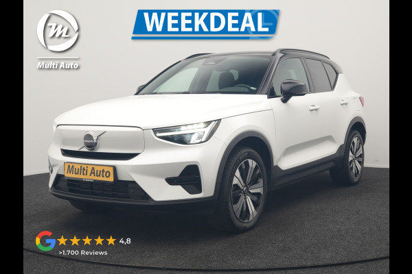 Volvo XC40 Recharge Plus 70 kWh 231pk Dealer O.H | Trekhaak Af Fabriek | Warmtepomp | Adaptive Cruise | Camera | Sportstoelen & Stuur Verwarmd | Google Assistent | Pilot Assist | Apple Carplay | Virutal Cockpit | DAB | 19"L.M