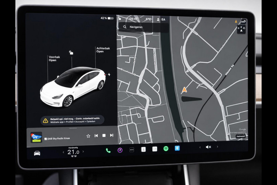 Tesla Model 3 Standard RWD Plus 60 kWh Autopilot Airco Leder Panoramadak PDC VA Camera 19" Sport Wheels