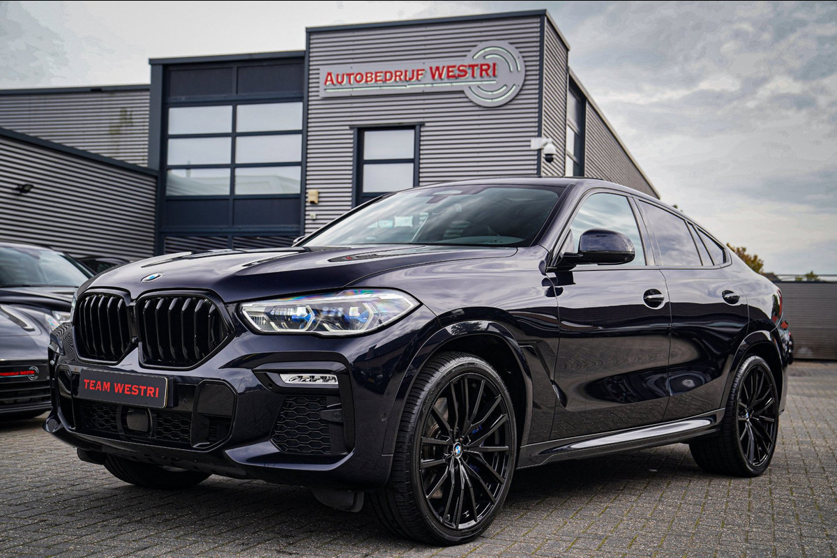 BMW X6 XDrive40i High Executive | Panorama | 360cam | Carbon | Adaptieve cruise control | Kristallen pook | 22 inch | Dealer onder