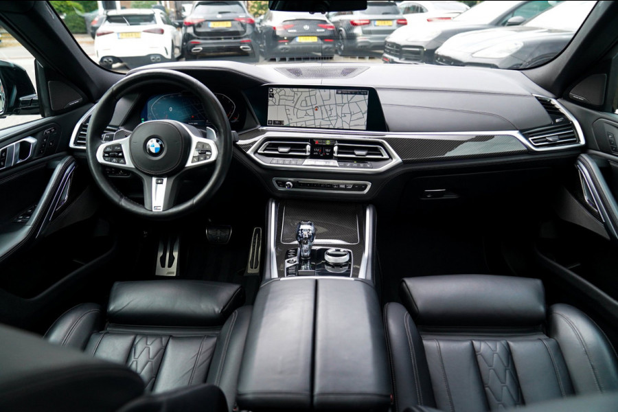 BMW X6 XDrive40i High Executive | Panorama | 360cam | Carbon | Adaptieve cruise control | Kristallen pook | 22 inch | Dealer onder