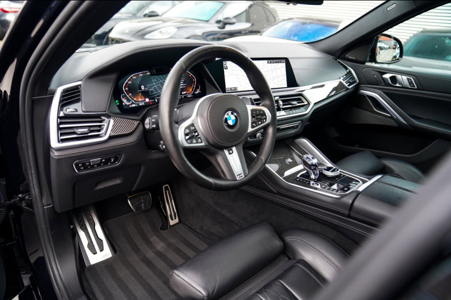 BMW X6 XDrive40i High Executive | Panorama | 360cam | Carbon | Adaptieve cruise control | Kristallen pook | 22 inch | Dealer onder