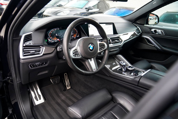 BMW X6 XDrive40i High Executive | Panorama | 360cam | Carbon | Adaptieve cruise control | Kristallen pook | 22 inch | Dealer onder
