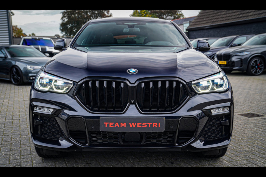 BMW X6 XDrive40i High Executive | Panorama | 360cam | Carbon | Adaptieve cruise control | Kristallen pook | 22 inch | Dealer onder