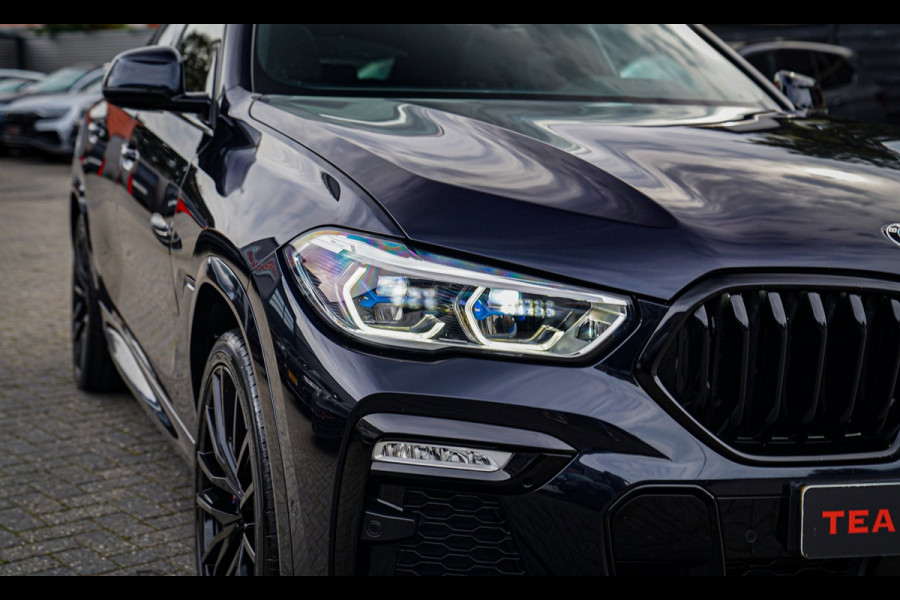 BMW X6 XDrive40i High Executive | Panorama | 360cam | Carbon | Adaptieve cruise control | Kristallen pook | 22 inch | Dealer onder