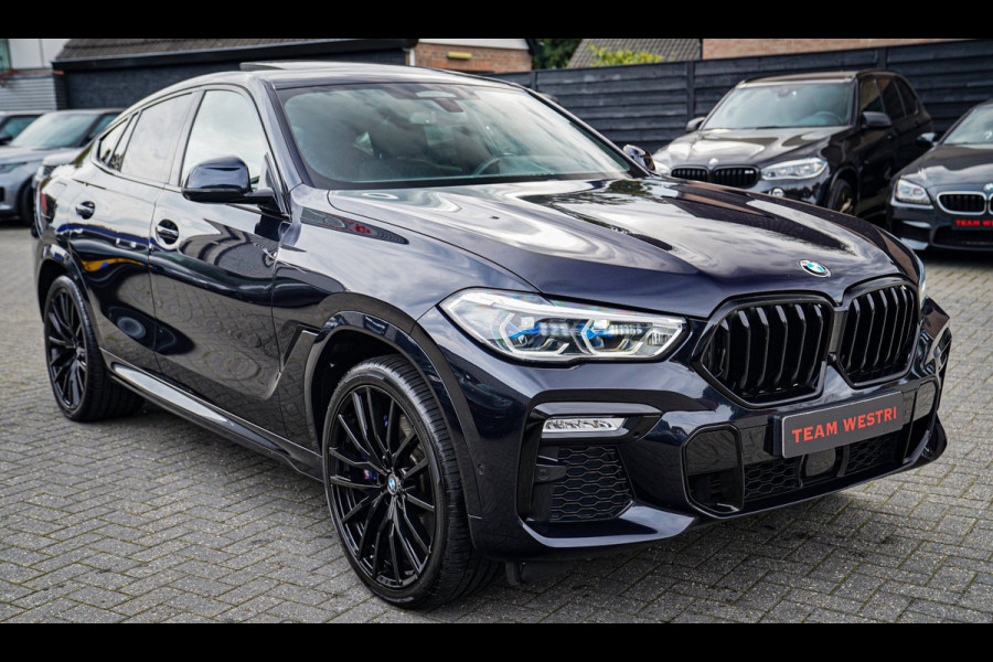 BMW X6 XDrive40i High Executive | Panorama | 360cam | Carbon | Adaptieve cruise control | Kristallen pook | 22 inch | Dealer onder