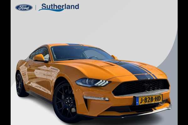 Ford Mustang Fastback 2.3 EcoBoost 289pk | Custom Pack Black | Lederen bekleding | Navigatie full map | Voorstoelen verwarmd en geventileerd | Audio installatie premium | Twister Orange