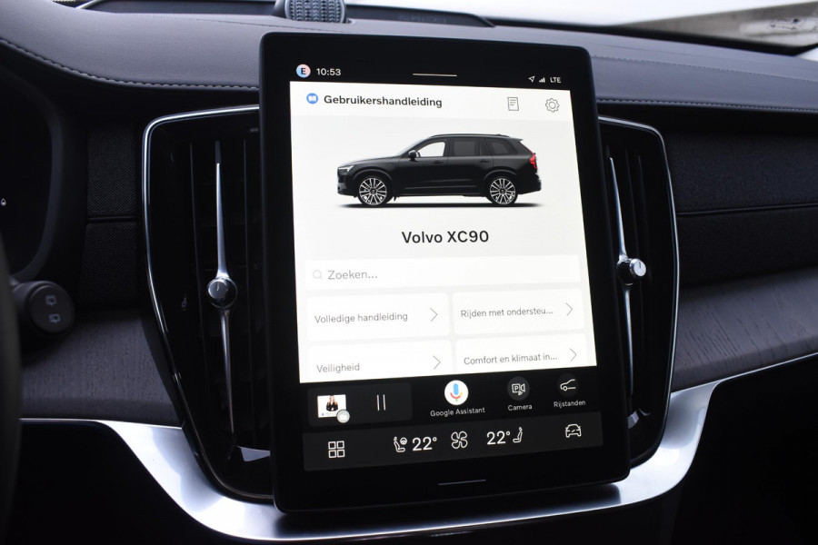 Volvo XC90 T8 455PK Plug-in hybrid AWD Ultra Dark / Bowers & Wilkins / Luchtvering / Head-Up Display / 360 Camera / Massagestoelen / Elektrisch bedienbare stoelen met geheugen / Stoelventilatie / Nappaleder / Elektrisch uitklapbare trekhaak