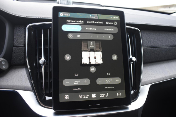 Volvo XC90 T8 455PK Plug-in hybrid AWD Ultra Dark / Bowers & Wilkins / Luchtvering / Head-Up Display / 360 Camera / Massagestoelen / Elektrisch bedienbare stoelen met geheugen / Stoelventilatie / Nappaleder / Elektrisch uitklapbare trekhaak