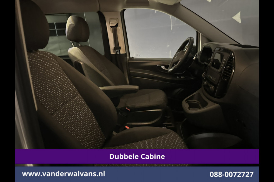 Mercedes-Benz Vito 119 CDI 191pk 9G-Tronic Automaat L2H1 Dubbele Cabine Euro6 Airco | 5-Zits | Camera | Navigatie | LED | Apple Carplay Android Auto, Cruisecontrol, LM velgen, Trekhaak, Parkeersensoren, Bumper in de kleur