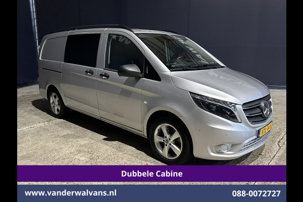 Mercedes-Benz Vito 119 CDI 191pk 9G-Tronic Automaat L2H1 Dubbele Cabine Euro6 Airco | 5-Zits | Camera | Navigatie | LED | Apple Carplay Android Auto, Cruisecontrol, LM velgen, Trekhaak, Parkeersensoren, Bumper in de kleur