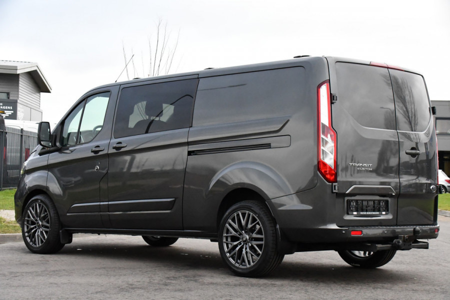 Ford Transit Custom 300 2.0 TDCI L2H1 DC Raptor Edition Limited Camera, Cruise, Carplay, 130pk, Automaat, Sensoren, Multimedia, 2 x Schuifdeur, UNIEK!