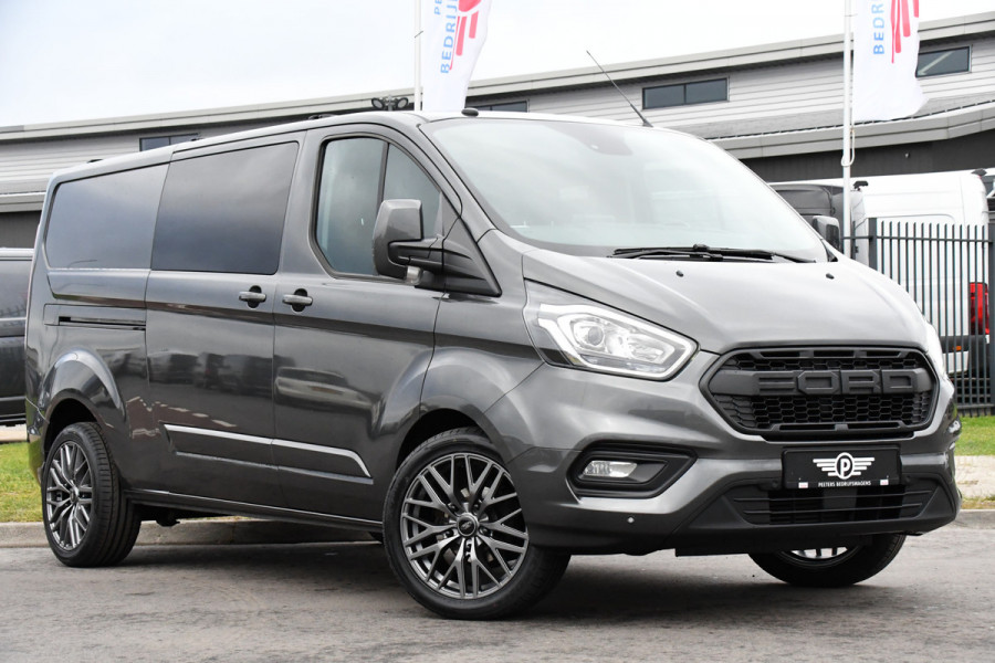 Ford Transit Custom 300 2.0 TDCI L2H1 DC Raptor Edition Limited Camera, Cruise, Carplay, 130pk, Automaat, Sensoren, Multimedia, 2 x Schuifdeur, UNIEK!