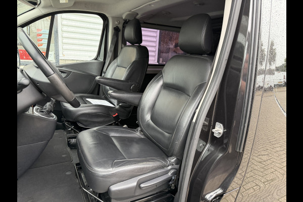 Renault Trafic 2.0 dCi 145pk T29 L2H1 Luxe DC 5 persoons / vaste prijs rijklaar € 17.950 ex btw / lease vanaf € 302 / euro 6 / bpm vrij / zwart metallic / leer / airco / cruise / navi / camera !