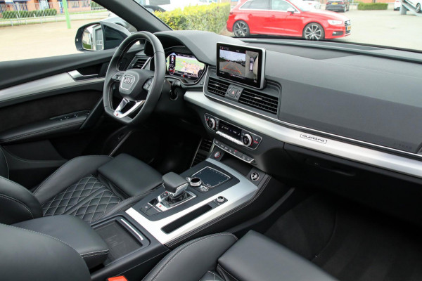 Audi SQ5 3.0TFSI Q5 Quattro S-Line 354pk Automaat DLR|Quantum|Kuipstoelen|Panoramadak|Virtual Cockpit|360 Camera|Black Pack|21inch