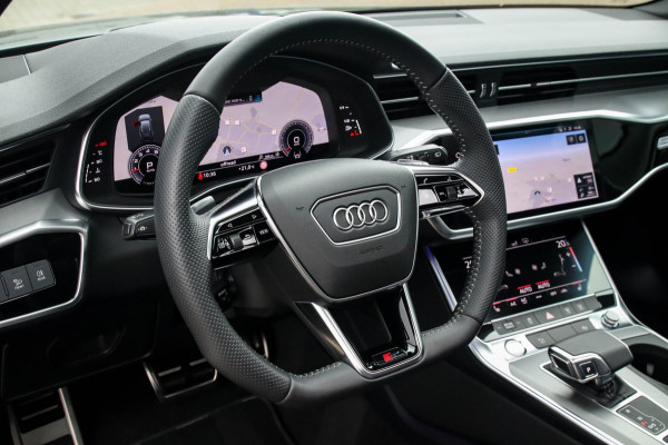Audi A6 Avant 45 2.0TFSI Quattro S line Edition 245pk Automaat! 1e|Panoramadak|Virtual Cockpit|Leder|HD Matrix LED|Black|Trekhaak