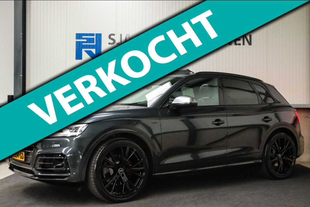 Audi SQ5 3.0TFSI Q5 Quattro S-Line 354pk Automaat! 2e Eig|DLR|Luchtvering|Kuipstoelen|Panoramadak|Virtual Cockpit|Black|Carbon|22
