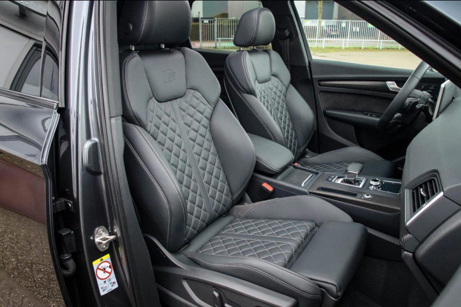 Audi SQ5 3.0TFSI Q5 Quattro S-Line 354pk Automaat! 2e Eig|DLR|Luchtvering|Kuipstoelen|Panoramadak|Virtual Cockpit|Black|Carbon|22