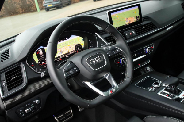 Audi SQ5 3.0TFSI Q5 Quattro S-Line 354pk Automaat! 2e Eig|DLR|Luchtvering|Kuipstoelen|Panoramadak|Virtual Cockpit|Black|Carbon|22