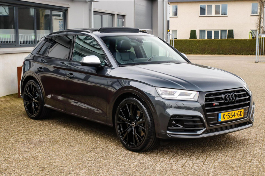 Audi SQ5 3.0TFSI Q5 Quattro S-Line 354pk Automaat! 2e Eig|DLR|Luchtvering|Kuipstoelen|Panoramadak|Virtual Cockpit|Black|Carbon|22