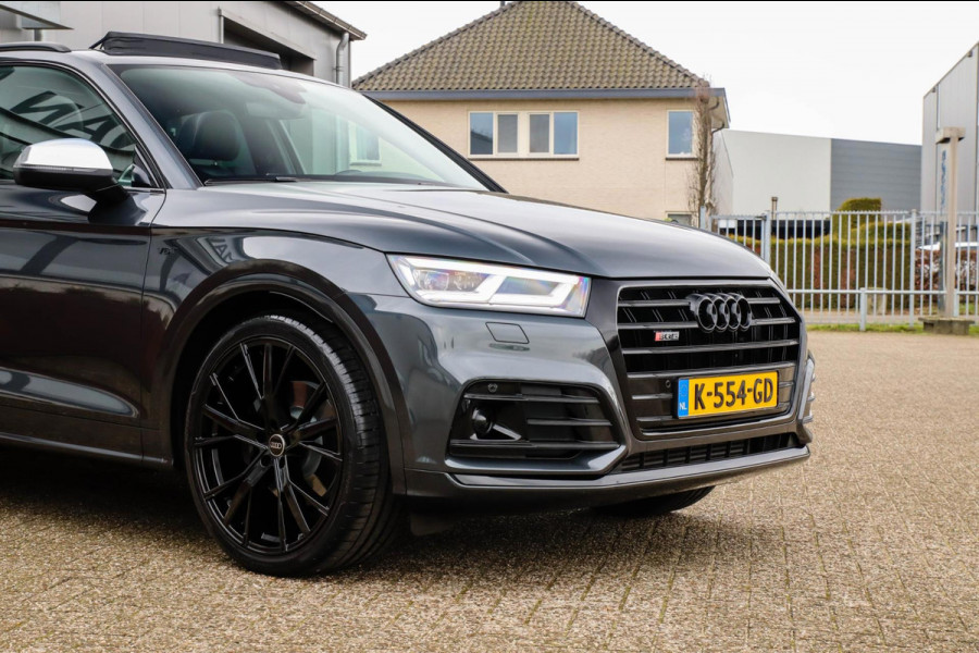 Audi SQ5 3.0TFSI Q5 Quattro S-Line 354pk Automaat! 2e Eig|DLR|Luchtvering|Kuipstoelen|Panoramadak|Virtual Cockpit|Black|Carbon|22