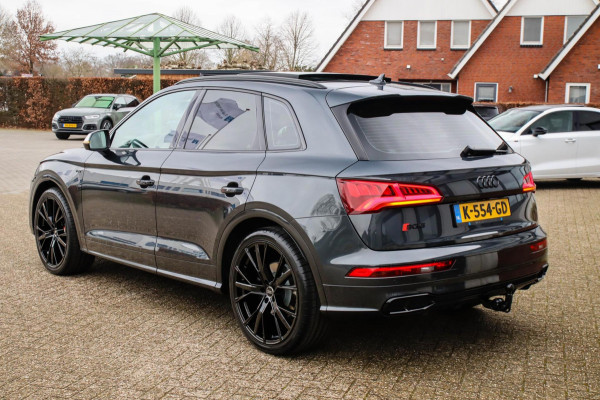 Audi SQ5 3.0TFSI Q5 Quattro S-Line 354pk Automaat! 2e Eig|DLR|Luchtvering|Kuipstoelen|Panoramadak|Virtual Cockpit|Black|Carbon|22