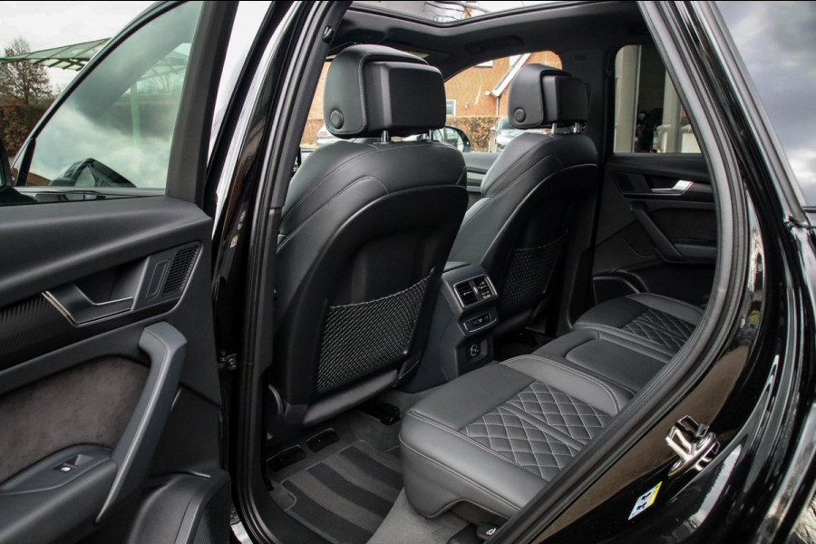 Audi SQ5 3.0TFSI Q5 Quattro S-Line 354pk Automaat! 1e Eig|NL|DLR|Luchtvering|Kuipstoelen|Panoramadak|Virtual Cockpit|Black|Carbon