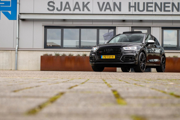 Audi SQ5 3.0TFSI Q5 Quattro S-Line 354pk Automaat! 1e Eig|NL|DLR|Luchtvering|Kuipstoelen|Panoramadak|Virtual Cockpit|Black|Carbon