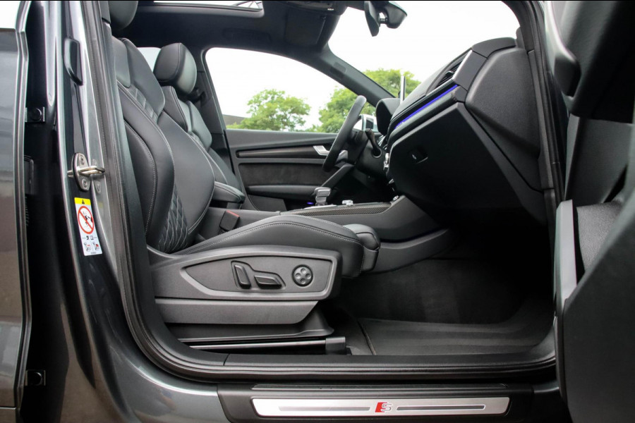 Audi SQ5 3.0TFSI Q5 Quattro S-Line 354pk Automaat! 1e Eig|DLR|Luchtvering|Kuipstoelen|Panoramadak|Virtual Cockpit|Black|Carbon|22
