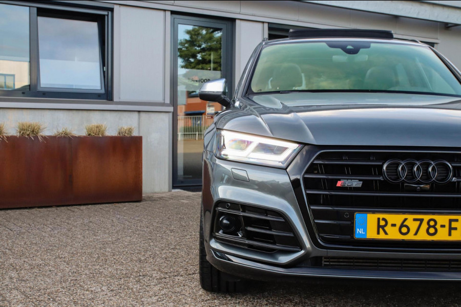 Audi SQ5 3.0TFSI Q5 Quattro S-Line 354pk Automaat! 1e Eig|DLR|Luchtvering|Kuipstoelen|Panoramadak|Virtual Cockpit|Black|Carbon|22