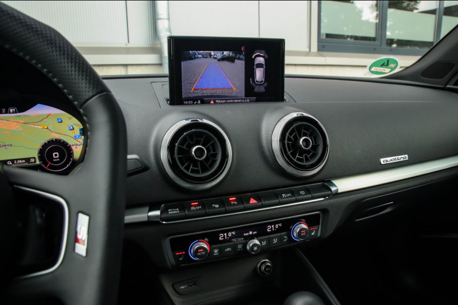 Audi A3 Sportback 2.0TFSI S3 quattro Facelift 310pk S-Tronic 1e Eig|DLR|Kuipstoelen|Virtual Cockpit|Panoramadak|Magnetic|LED|Black