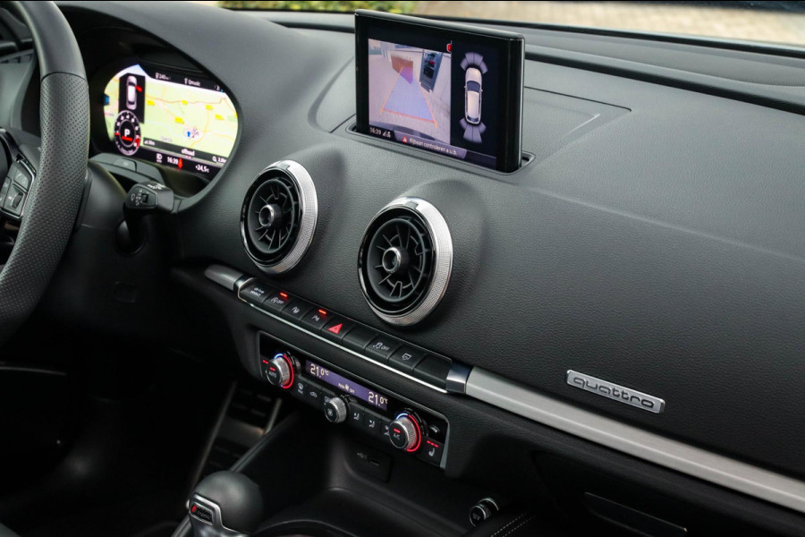 Audi A3 Sportback 2.0TFSI S3 quattro Facelift 310pk S-Tronic 1e Eig|DLR|Kuipstoelen|Virtual Cockpit|Panoramadak|Magnetic|LED|Black