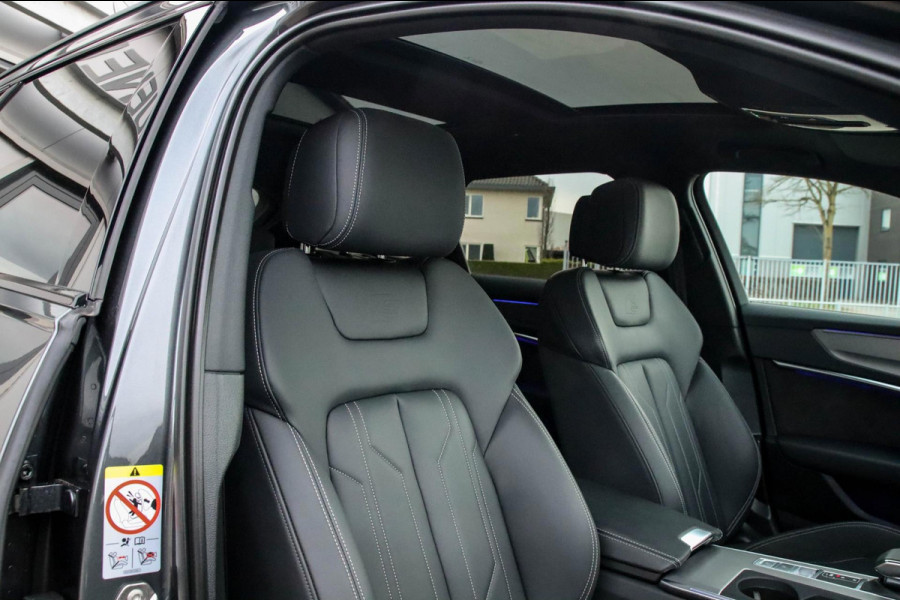 Audi A6 Avant 45 2.0TFSI Quattro S line Edition 245pk Automaat! 1e|Panoramadak|Virtual Cockpit|Leder|HD Matrix LED|Black|Trekhaak