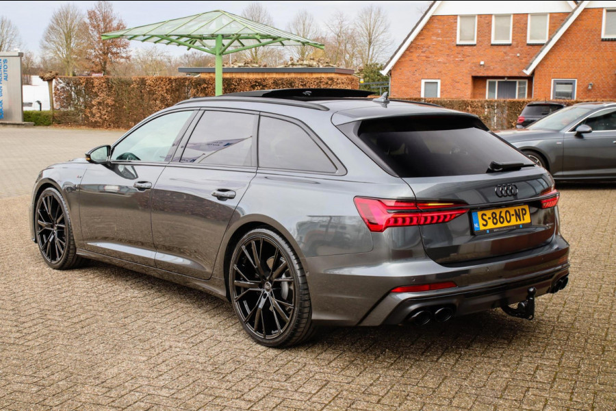 Audi A6 Avant 45 2.0TFSI Quattro S line Edition 245pk Automaat! 1e|Panoramadak|Virtual Cockpit|Leder|HD Matrix LED|Black|Trekhaak