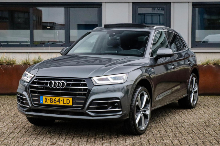 Audi Q5 55 TFSI e Quattro Competition Pro Line S S-Line 367pk Automaat! 1e|DLR|Panoramadak|Virtual Cockpit|LED Matrix|ACC|Black|21