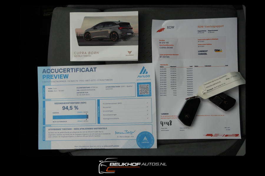CUPRA Born Copper Edition One 62 kWh / HUD / 360Cam / Pano