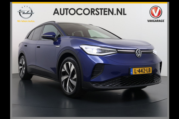 Volkswagen ID.4 82kWh 204PK Trekhaak Pano-Dak Leer/Alcantara Camera 3-Zone Ecc Adap.Cruise Matrix Led Led-a-lich dynamisch SOH 90% Apple Carplay Android Auto Isofix Privacy Glas Lmv 20" Led 1.000KG Trekgewicht 1e Eigenaar Origineel Nederlandse Auto