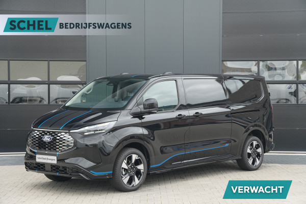 Ford E-Transit Custom 340 L2H1 Sport 71 kWh 218pk - 2x Schuif - ACC - B&O - Navi - Stoel/Stuurverwarming - 360 Camera - Trekhaak - Rijklaar