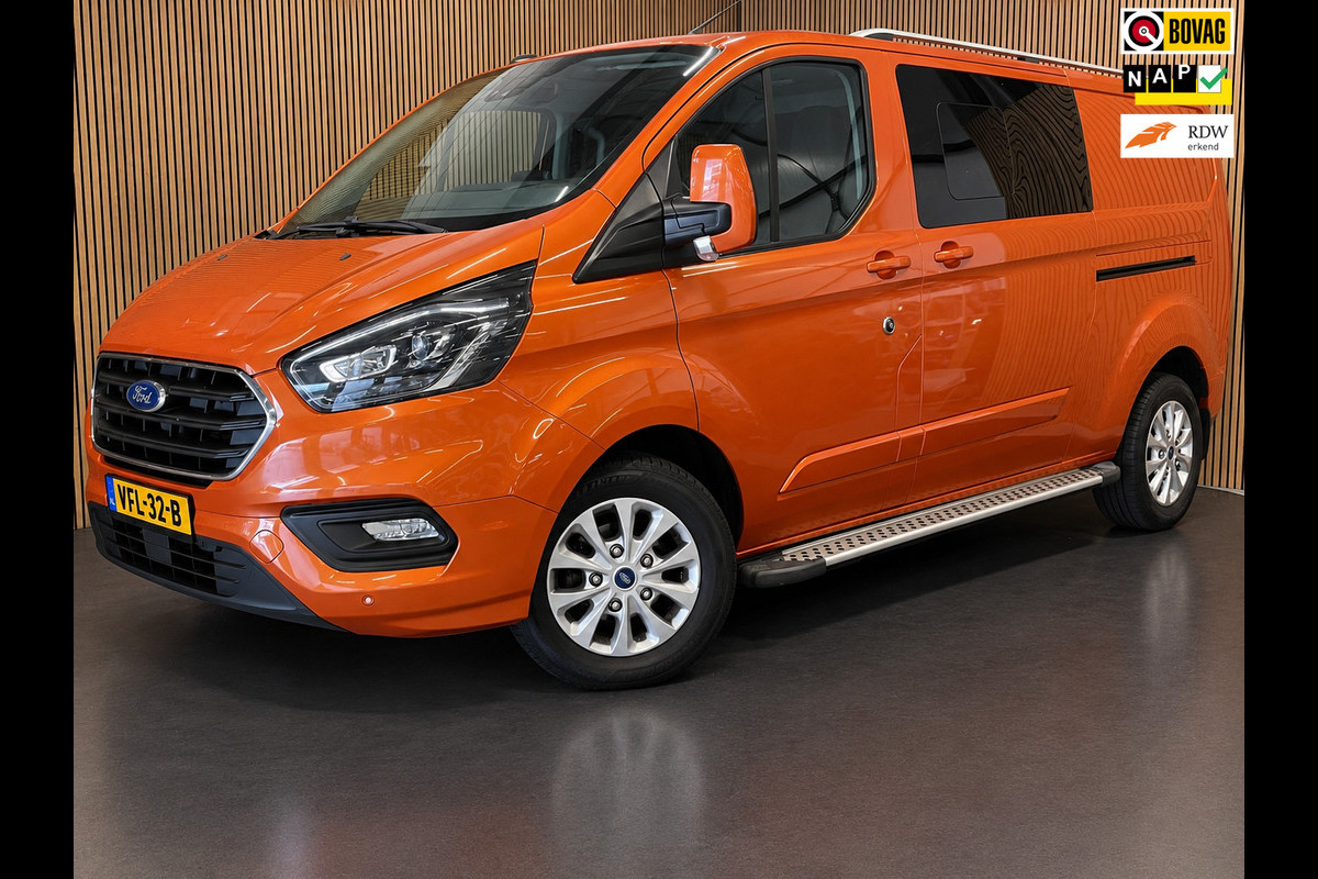 Ford Transit Custom 300 2.0 TDCI L2H1 Limited DC|FULL OPTION|AUTOMAAT|ACC|2X SCHUIFDEUR|CARPLAY|CAMERA|TREKHAAK|1e EIG|NAP|NL-AUTO