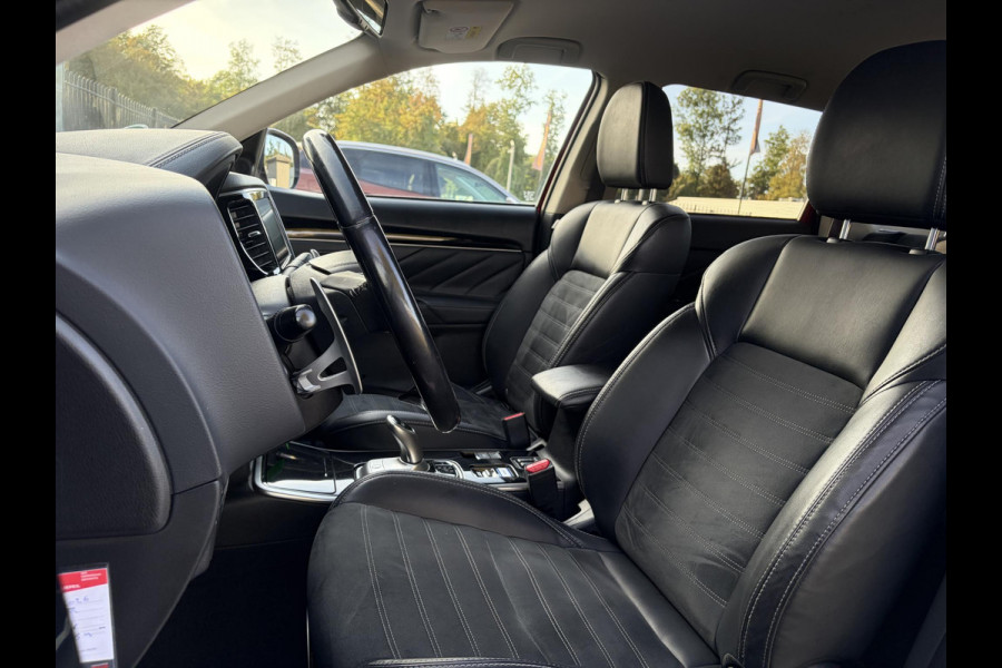 Mitsubishi Outlander 2.4 PHEV Intense ✓1e Eigenaar✓Trakhaak✓Carplay✓Camera✓Alcantara-Leder✓Stoelverw-Stoelverkoeling✓Clima✓Cruise✓Pdc V+A✓Keyless✓Net beurt gehad✓18" Lmv✓N.A.P✓Apk tot 10-2027