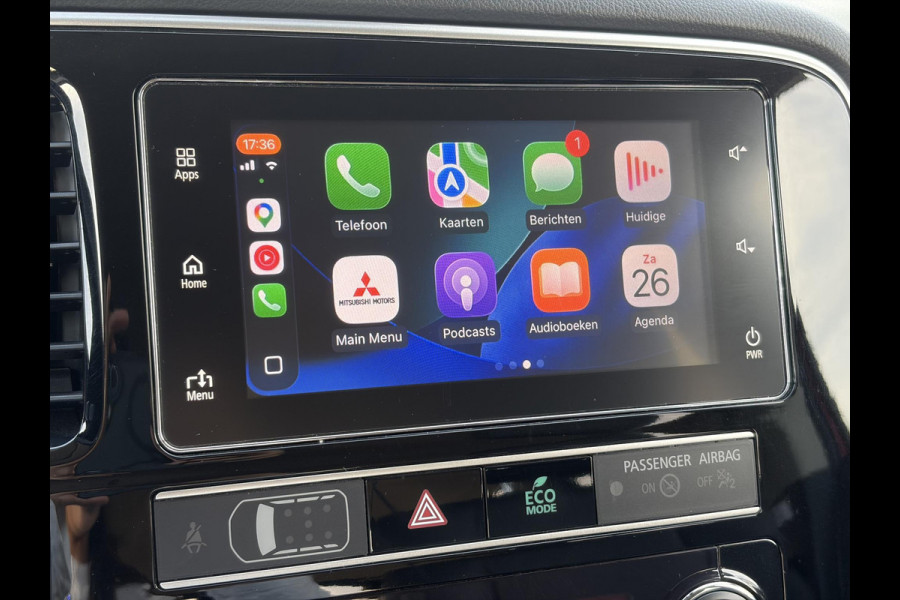 Mitsubishi Outlander 2.4 PHEV Intense ✓1e Eigenaar✓Trakhaak✓Carplay✓Camera✓Alcantara-Leder✓Stoelverw-Stoelverkoeling✓Clima✓Cruise✓Pdc V+A✓Keyless✓Net beurt gehad✓18" Lmv✓N.A.P✓Apk tot 10-2027