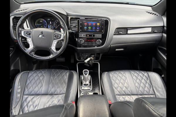Mitsubishi Outlander 2.4 PHEV Instyle ✓360° Camera✓2e Eigenaar✓Carplay✓Pano✓Navi✓Leder✓Keyless✓Stoelverw✓Stoelverkoeling✓Stuurverw✓Pdc V+A✓Lm velgen✓Net beurt gehad✓Rijstrooksensor✓Dodehoeksenor✓N.A.P✓Apk tot 11-2027