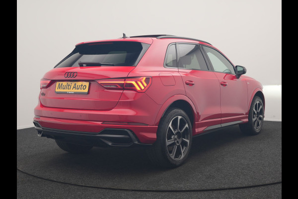 Audi Q3 45 TFSI e 2x S Line PHEV 245pk Dealer O.H. | Trekhaak Af Fabriek | Panodak | Adaptive Cruise | 360 Camera | Matrix LED | Alcantara Sportstoelen Memory & Verwarmd | Blis | Keyless | Sfeerverlichting | Navigatie | DAB | 19"L.M | Plug In Hybrid |