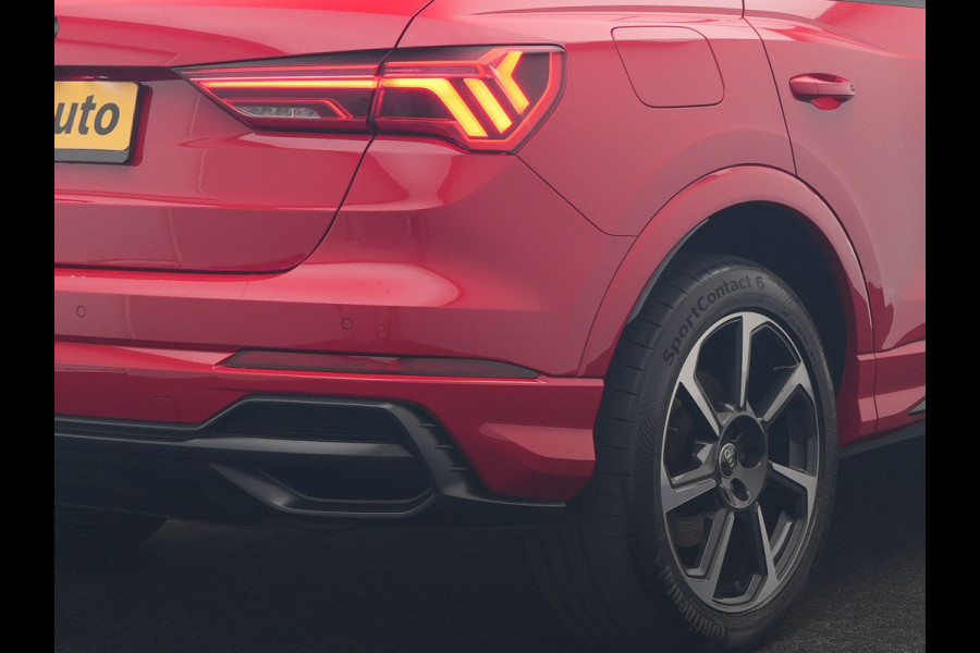 Audi Q3 45 TFSI e 2x S Line PHEV 245pk Dealer O.H. | Trekhaak Af Fabriek | Panodak | Adaptive Cruise | 360 Camera | Matrix LED | Alcantara Sportstoelen Memory & Verwarmd | Blis | Keyless | Sfeerverlichting | Navigatie | DAB | 19"L.M | Plug In Hybrid |