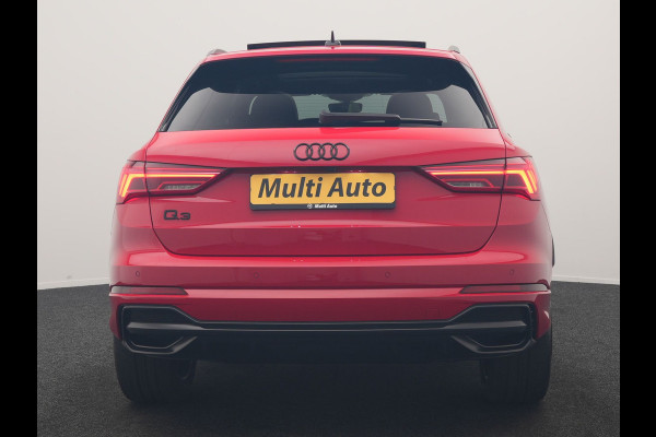 Audi Q3 45 TFSI e 2x S Line PHEV 245pk Dealer O.H. | Trekhaak Af Fabriek | Panodak | Adaptive Cruise | 360 Camera | Matrix LED | Alcantara Sportstoelen Memory & Verwarmd | Blis | Keyless | Sfeerverlichting | Navigatie | DAB | 19"L.M | Plug In Hybrid |