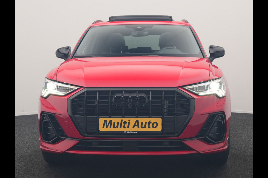 Audi Q3 45 TFSI e 2x S Line PHEV 245pk Dealer O.H. | Trekhaak Af Fabriek | Panodak | Adaptive Cruise | 360 Camera | Matrix LED | Alcantara Sportstoelen Memory & Verwarmd | Blis | Keyless | Sfeerverlichting | Navigatie | DAB | 19"L.M | Plug In Hybrid |