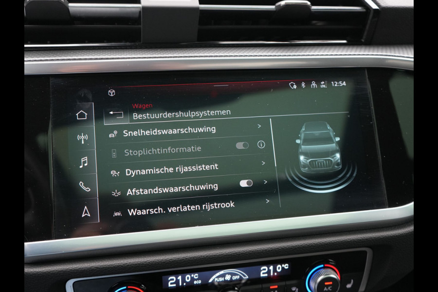 Audi Q3 45 TFSI e 2x S Line PHEV 245pk Dealer O.H. | Trekhaak Af Fabriek | Panodak | Adaptive Cruise | 360 Camera | Matrix LED | Alcantara Sportstoelen Memory & Verwarmd | Blis | Keyless | Sfeerverlichting | Navigatie | DAB | 19"L.M | Plug In Hybrid |