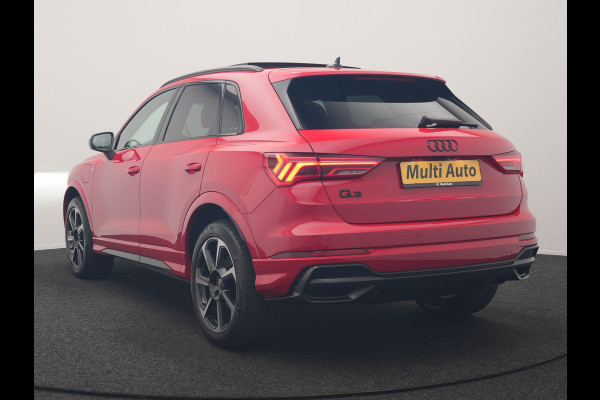 Audi Q3 45 TFSI e 2x S Line PHEV 245pk Dealer O.H. | Trekhaak Af Fabriek | Panodak | Adaptive Cruise | 360 Camera | Matrix LED | Alcantara Sportstoelen Memory & Verwarmd | Blis | Keyless | Sfeerverlichting | Navigatie | DAB | 19"L.M | Plug In Hybrid |