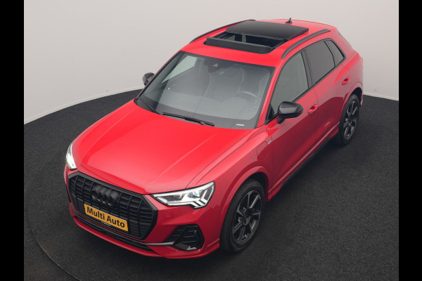 Audi Q3 45 TFSI e 2x S Line PHEV 245pk Dealer O.H. | Trekhaak Af Fabriek | Panodak | Adaptive Cruise | 360 Camera | Matrix LED | Alcantara Sportstoelen Memory & Verwarmd | Blis | Keyless | Sfeerverlichting | Navigatie | DAB | 19"L.M | Plug In Hybrid |