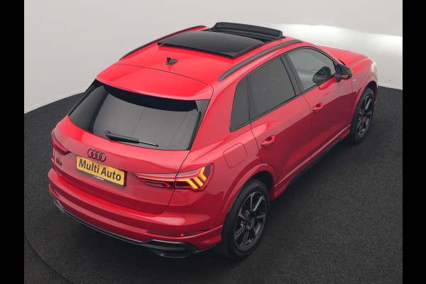 Audi Q3 45 TFSI e 2x S Line PHEV 245pk Dealer O.H. | Trekhaak Af Fabriek | Panodak | Adaptive Cruise | 360 Camera | Matrix LED | Alcantara Sportstoelen Memory & Verwarmd | Blis | Keyless | Sfeerverlichting | Navigatie | DAB | 19"L.M | Plug In Hybrid |